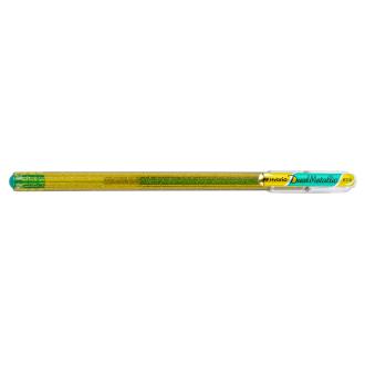 Ручка гелевая 1,0мм Hybrid Dual Metallic, зеленый/<wbr>желтый, Pentel K110-DDGX - Officedom (1)