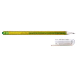 Ручка гелевая 1,0мм Hybrid Dual Metallic, зеленый/<wbr>желтый, Pentel K110-DDGX - Officedom (2)
