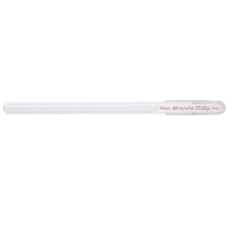 Ручка гелевая 0,8мм Hybrid Milky, пастельный белый, Pentel K108-PW - Officedom (1)