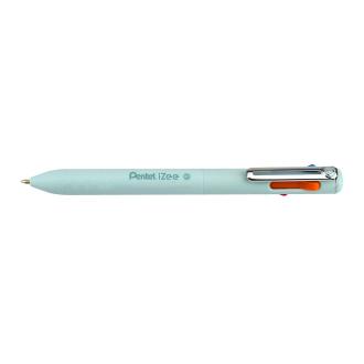 Ручка шариковая автом. 0,7мм iZee 4 цвета (голубой, фиолет., розовый и оранж.), Pentel BXC467-LC - Officedom (1)