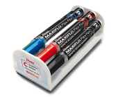 Набор маркеров для доски, кисть, 1-5мм, 4 цвета+магн.губка, Pentel Maxiflo Flex-Feel MWL5SBF-4N | OfficeDom.kz