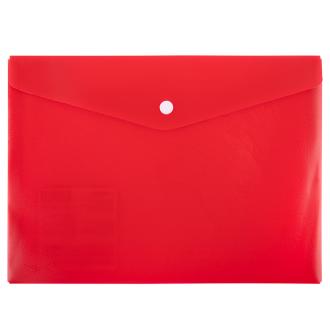 Папка-конверт на кнопке, А5, 180 мкм, волокно, красный, Expert Complete Premier ЕС21113004 - Officedom (1)