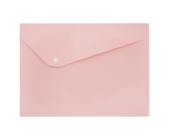 Папка-конверт на кнопке, А4, 180 мкм, диагональ, персиковый, Expert Complete Trend Pastel EC21017113 | OfficeDom.kz