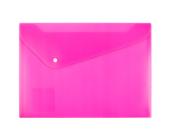 Папка-конверт на кнопке, А4, 180 мкм, волокно, розовый, Expert Complete Trend NEON EC211130013 | OfficeDom.kz