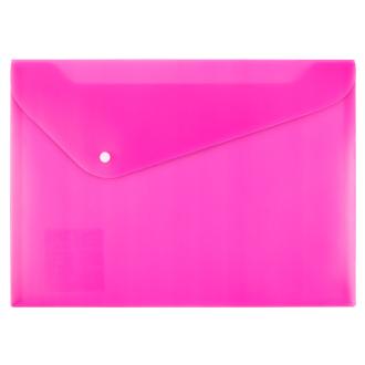 Папка-конверт на кнопке, А4, 180 мкм, волокно, розовый, Expert Complete Trend NEON EC211130013 - Officedom (1)