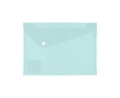 Папка-конверт на кнопке, А5, 180 мкм, диагональ, бирюзовый, Expert Complete Trend Pastel EC21017219 | OfficeDom.kz