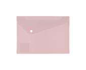 Папка-конверт на кнопке, А5, 180 мкм, диагональ, персиковый, Expert Complete Trend Pastel EC21017213 | OfficeDom.kz