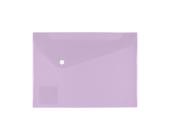 Папка-конверт на кнопке, А5, 180 мкм, диагональ, лиловый, Expert Complete Trend Pastel EC21017217 | OfficeDom.kz
