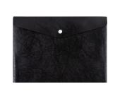 Папка-конверт на кнопке, А4, 180 мкм, волокно, черный, Expert Complete Premier ЕС21114001 | OfficeDom.kz