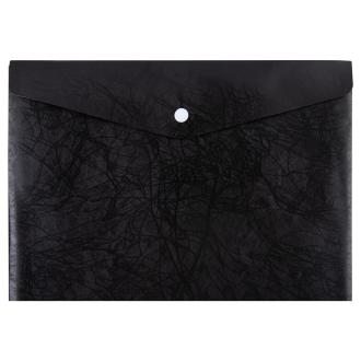 Папка-конверт на кнопке, А4, 180 мкм, волокно, черный, Expert Complete Premier ЕС21114001 - Officedom (1)