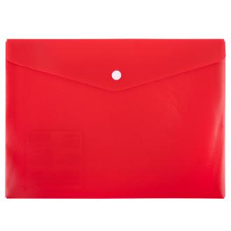 Папка-конверт на кнопке, А4, 180 мкм, волокно, красный, Expert Complete Premier ЕС21114004 - Officedom (1)