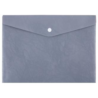 Папка-конверт на кнопке, А4, 180 мкм, волокно, серый, Expert Complete Premier ЕС21114015 - Officedom (1)