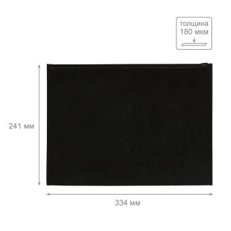 Папка-конверт на молнии A4, 180 мкм, волокно, черный, Expert Complete Premier ЕС21123001 - Officedom (2)
