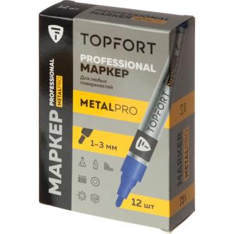 Маркер лаковый, 1-3 мм, синий, для металла, TOPFORT MetalPro - Officedom (1)