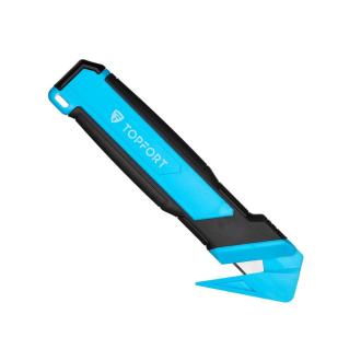 Нож универсальный мультифункциональный 18 мм, блок.сист., 2 запасных лезвия, TOPFORT - Officedom (2)