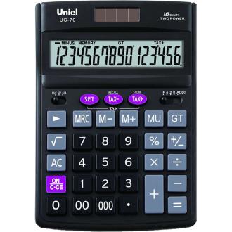 Калькулятор 16 разрядов, 193х137х44 мм, UNIEL 2-UG-70 - Officedom (1)