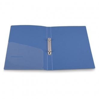 Папка на двух кольцах D-16мм, А4, ширина 25 мм, голубой - Officedom (1)
