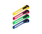 Нож канцелярский 18 мм с фиксатором, европодвес BASY | OfficeDom.kz