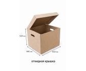 Коробка архивная 320х340х410мм с откидной крышкой, без лого | OfficeDom.kz