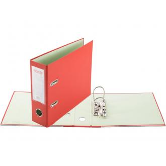 Папка-регистратор Айса ПВХ А5, с бок. карманом, горизонт., 70мм, красный - Officedom (1)