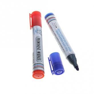 Набор перманентных маркеров, круглый, 1-3мм, черный, синий, красный - Officedom (1)