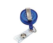 Брелок-ретрактор, длина 65 см, с вытяжн механизмом, прозрачно-синий | OfficeDom.kz