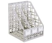 Лоток для документов, вертикальный, 3-секционный, сборный, серый/черный, серый/т.серый, СТАММ ЛТ80 | OfficeDom.kz