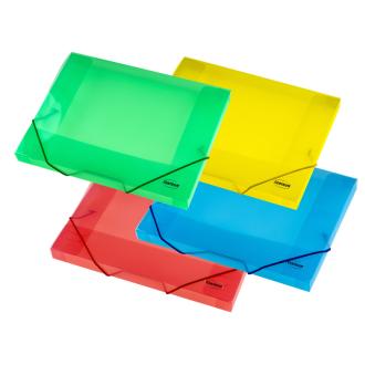 Папка-бокс для бумаг на эластичных резинках Centrum, А4, 0,60 мм, ПП, голубой - Officedom (1)