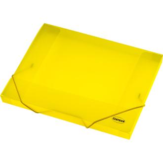 Папка-бокс для бумаг на эластичных резинках А4, ПП, 0,60 мм, желтый, Centrum - Officedom (1)
