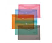 Папка-конверт на кнопке Centrum, А4, 0,16 мм, прозрачно-голубой | OfficeDom.kz