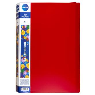 Папка файловая с 40 карманами, А4, VISIT, красный, Centrum - Officedom (1)
