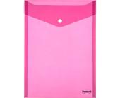 Папка-конверт на кнопке, А4, вертикальный, 0,16мм, прозрачно-розовый, Centrum | OfficeDom.kz