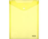 Папка-конверт на кнопке, А4, вертикальный, 0,16мм, прозрачно-желтый, Centrum | OfficeDom.kz