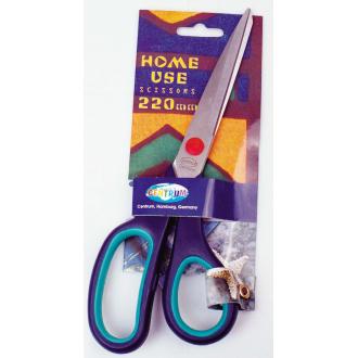 Ножницы из нерж. стали Centrum HOME USE, 220 мм, пластиковые ручки с каучуковыми вставками, зел/<wbr>син - Officedom (1)