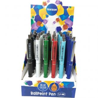 Ручка шариковая автом. 1,0мм SMART, синий, чернила на масляной основе, корпус ассорти, Centrum - Officedom (2)