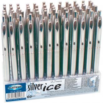 Ручка шариковая автом. 0,7мм SILVER ICE, синий, металлический корпус, Centrum - Officedom (2)