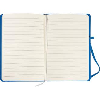 Блокнот A5, PU 136x208мм 80л., 77г/<wbr>м2, линейка, голубой, твердый переплет, на резинке, Centrum - Officedom (2)