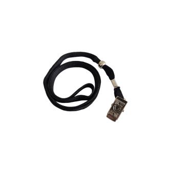 Шнурок для бейджа с металлическим зажимом, черный, Centrum - Officedom (1)