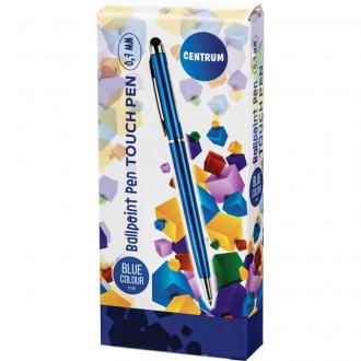 Ручка-стилус шариковая поворотная 0,7мм TOUCH, синий, корпус ассорти, Centrum - Officedom (5)