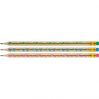 Набор простых карандашей, 3 шт, HB, с ластиком, заточенные, ассорти, Centrum - Officedom (1)