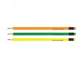 Набор простых карандашей, 3 шт, HB, с ластиком, заточенные, ассорти, Centrum | OfficeDom.kz