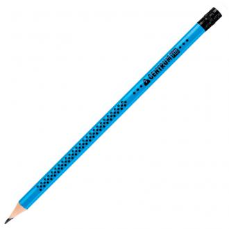 Набор простых карандашей, 3 шт, HB, с ластиком, заточенные, пластиковый корпус ассорти, Centrum - Officedom (3)