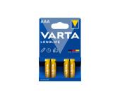 Батарейка Varta Longlife Micro AAA/LR3, 4 шт | OfficeDom.kz