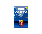 Батарейка Varta Longlife Max Power Micro, AAA/LR3, 2 шт | OfficeDom.kz