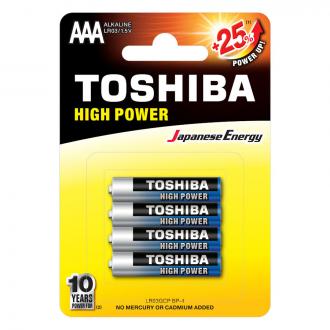 Батарейка Toshiba High Power, AAА/<wbr>LR03 GCP BP-4, 4 шт - Officedom (1)
