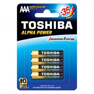 Батарейка Toshiba Alfa Power, AAA/<wbr>LR03 GCH BP-4, 4 шт - Officedom (1)