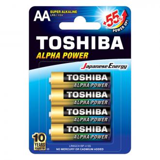 Батарейка Toshiba Alfa Power, AA/<wbr>LR6 GCH BP-4, 4 шт - Officedom (1)