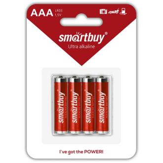 Батарейка Smartbuy Alkaline Ultra, AAA LR03/<wbr>2BL, 4 шт (SBBA-3A04B) - Officedom (1)