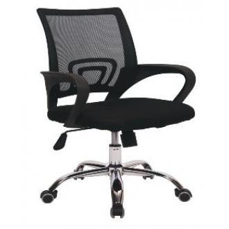 Кресло офисное 4015, хромир. крестовина, сетчатая спинка, черный - Officedom (1)