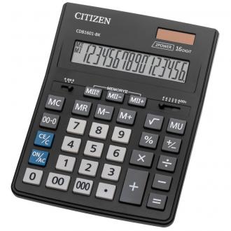 Калькулятор 16 разрядов CDB1601BK, 205x155x35мм, черный, Citizen Business Line - Officedom (1)